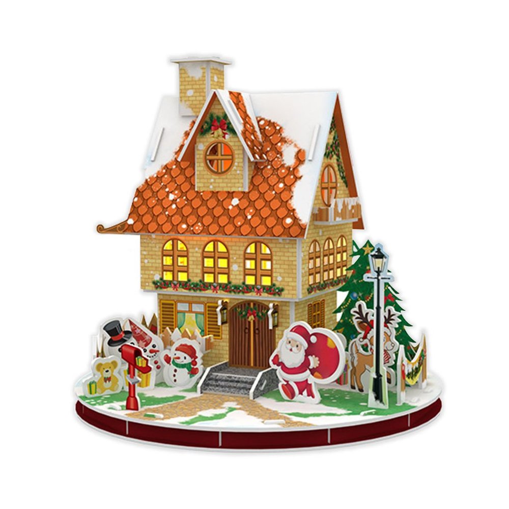 NOSTO 3D CHRISTMAS HOUSE w/ LED LIGHTS